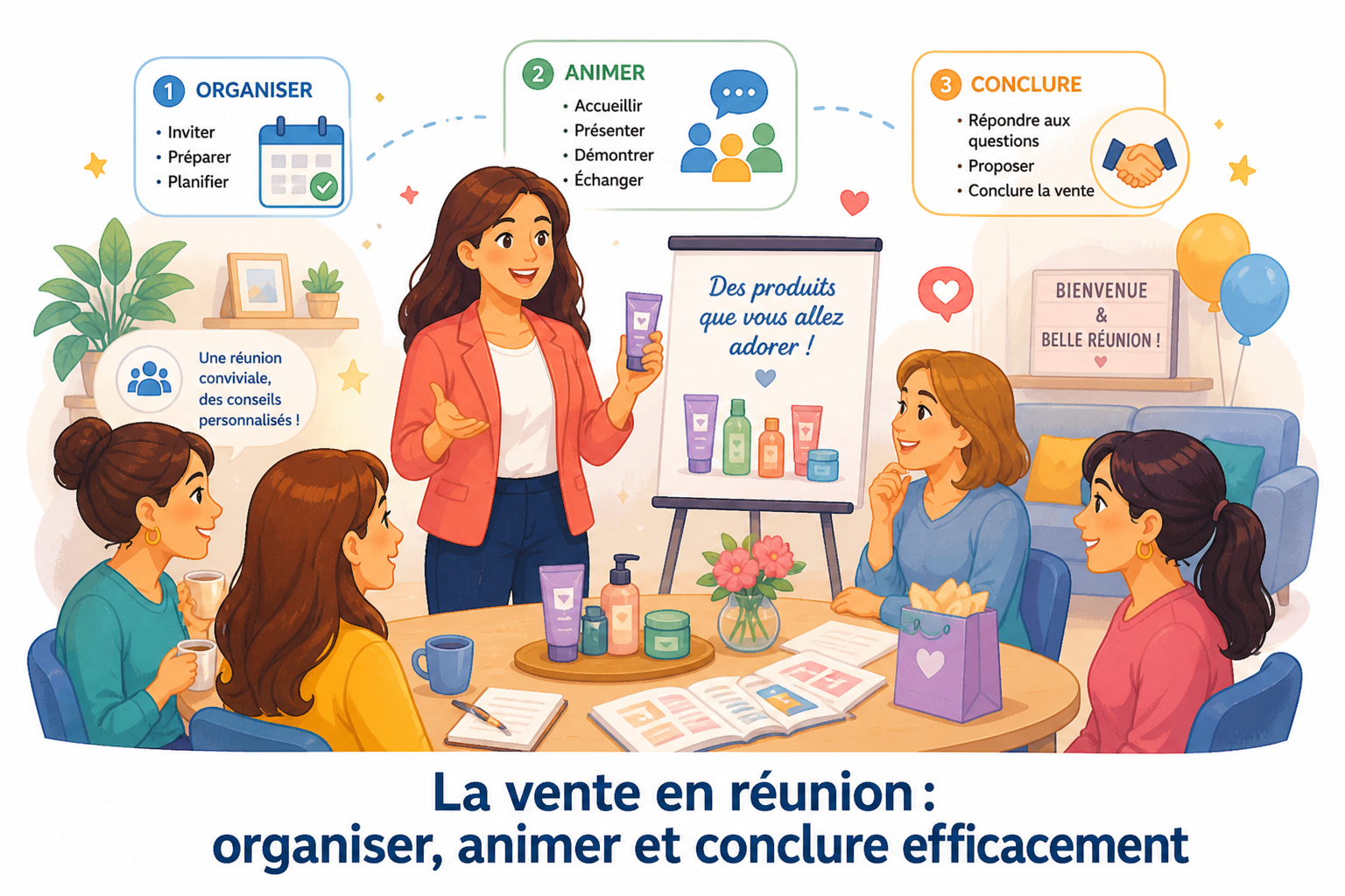 La vente en réunion : organiser, animer et conclure efficacement